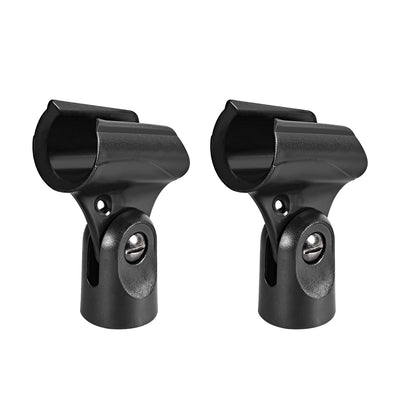 Harfington Uxcell 2Pcs Universal Microphone Mic Clip Holder for 20-23mm Mic Stand Handheld  15mm Thread Dia