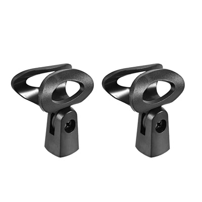 Harfington Uxcell 2Pcs Universal Microphone Mic Clip Holder for 23-29mm Mic Stand Handheld Microphones 15mm Thread Dia