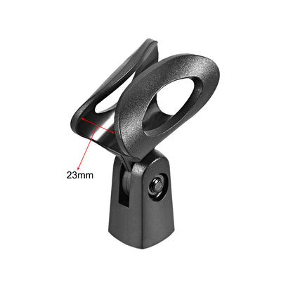 Harfington Uxcell 4Pcs Universal Microphone Mic Clip Holder for 23-29mm Mic Stand Handheld Microphones 15mm Thread Dia