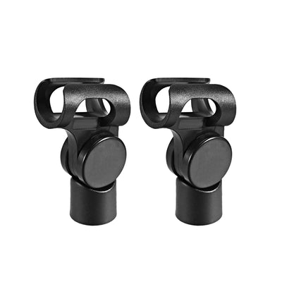 Harfington Uxcell 2Pcs Universal Microphone Mic Clip Holder for 17mm Mic Stand Handheld  15mm Thread Dia