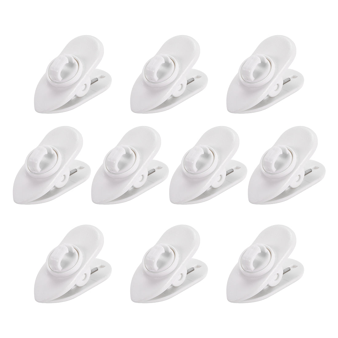 uxcell Uxcell 10 Pcs Earphone Clips Wire 360 Degree Rotate White Earphone Cable Clothing Clip
