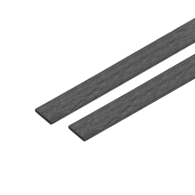 Harfington Uxcell Carbon Fiber Strip Bars 0.5x3mm 400mm Length Pultruded Carbon Fiber Strips for Kites, RC Airplane 2 Pcs