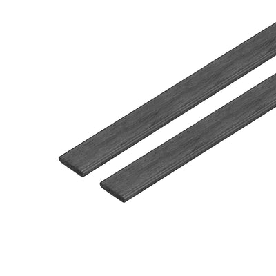 Harfington Uxcell Carbon Fiber Strip Bars 2x10mm 400mm Length Pultruded Carbon Fiber Strips for Kites, RC Airplane 2 Pcs
