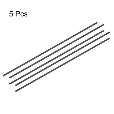 Harfington Uxcell Carbon Fiber Strip Bars 1x3mm 400mm Length Pultruded Carbon Fiber Strips for Kites, RC Airplane 5 Pcs