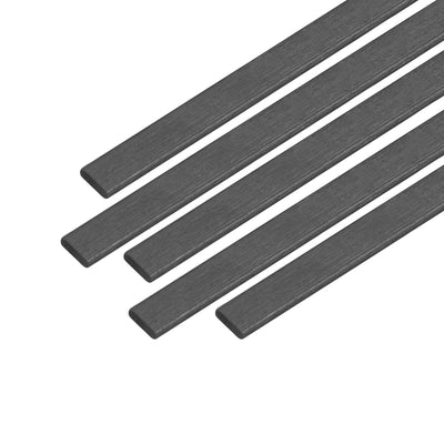 Harfington Uxcell Carbon Fiber Strip Bars 1x3mm 400mm Length Pultruded Carbon Fiber Strips for Kites, RC Airplane 5 Pcs