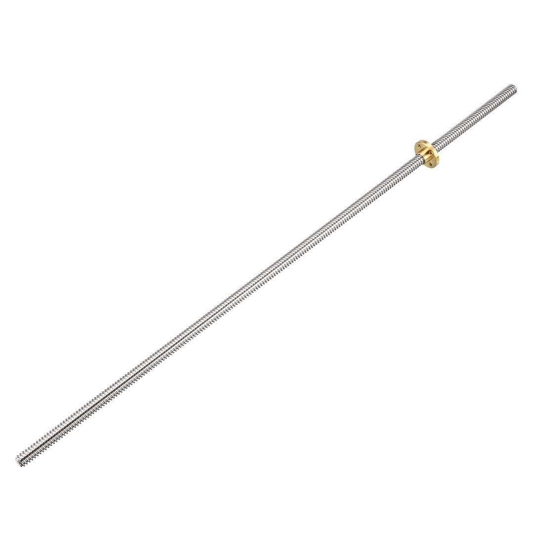 uxcell Uxcell 400mm T8 Pitch 2mm Lead 12mm Lead Screw Rod with Copper Nut for 3D Printer
