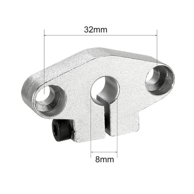 Harfington Uxcell 4PCS SHF8 Linear Motion Rail Clamping Rod Rail Guide Support for 8mm Dia Shaft