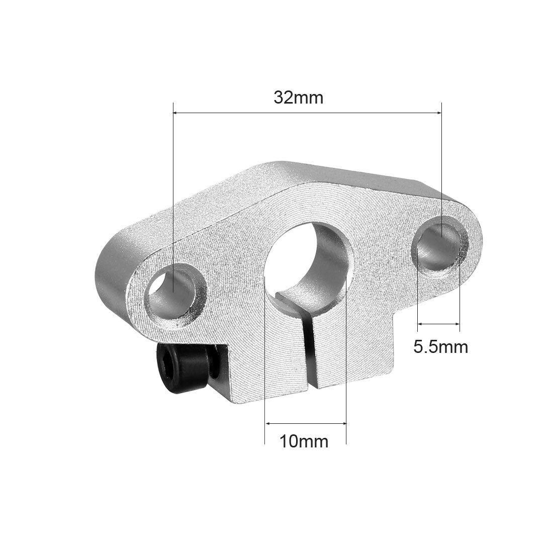 uxcell Uxcell 4PCS SHF10 Linear Motion Rail Clamping Rod Rail Guide Support for 10mm Dia Shaft