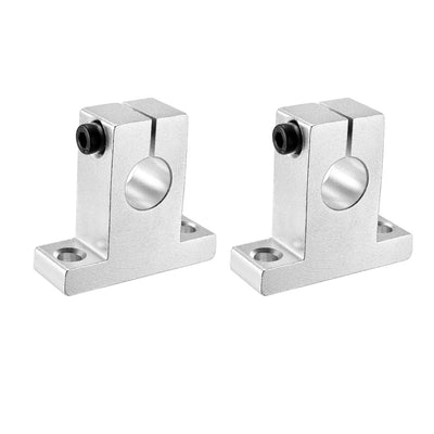 Harfington Uxcell 2PCS SK12 Linear Motion Rail Clamping Rod Rail Guide Support for 12mm Dia Shaft