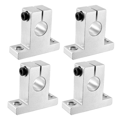 Harfington Uxcell Linear Motion Rail Clamping Rod Rail Guide Support 4pcs