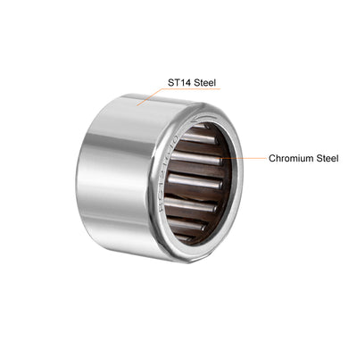 Harfington Uxcell Needle Roller Bearings, Chrome Steel Needles One Way Clutch Bearing Red Inch