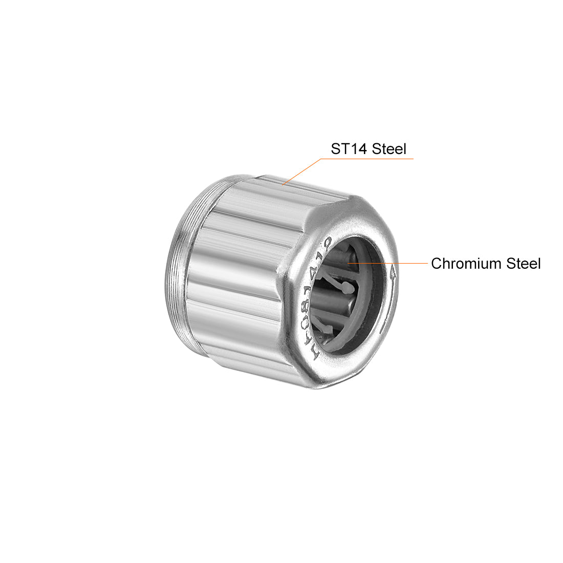 uxcell Uxcell Needle Roller Bearings, One Way Bearing, 8mm Bore 14mm OD 12mm Width