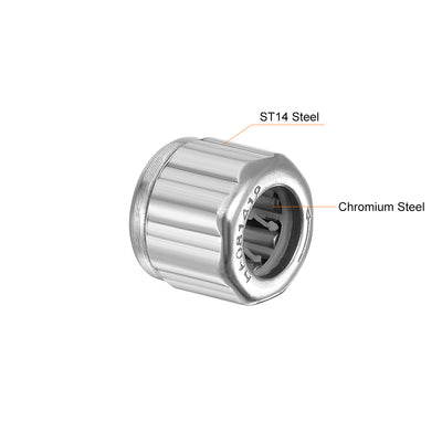 Harfington Uxcell Needle Roller Bearings, One Way Bearing, 8mm Bore 14mm OD 12mm Width