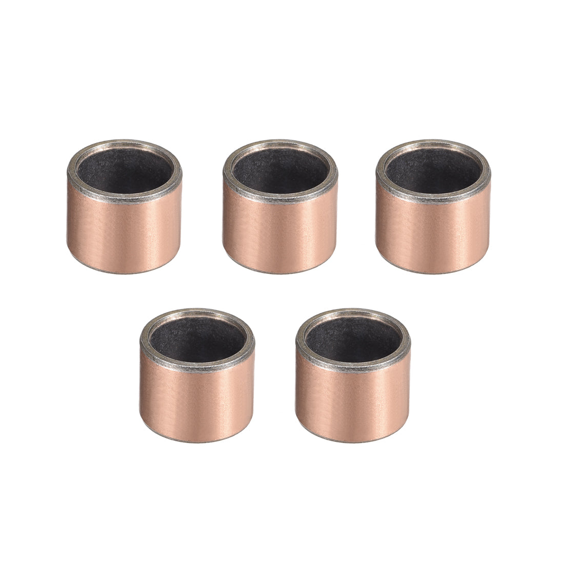 uxcell Uxcell Sleeve (Plain) Bearings 12mm Bore 15mm OD 12mm L Wrapped Oilless Bushings 5pcs