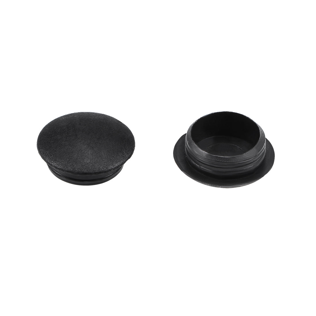 uxcell Uxcell Screw Cap Cover,50Pcs 12mm Dia Black Plastic Locking Hole Plug Button Top Flush Type for Cabinet Cupboard Shelf