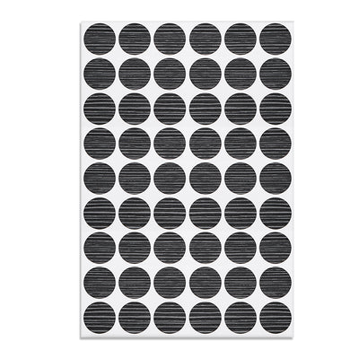 uxcell Uxcell Screw Hole Covers Stickers Textured Plastic Self Adhesive Stickers for Wood Furniture Cabinet Shelve Plate 21mm Dia 54pcs in 1Sheet Dark Gray