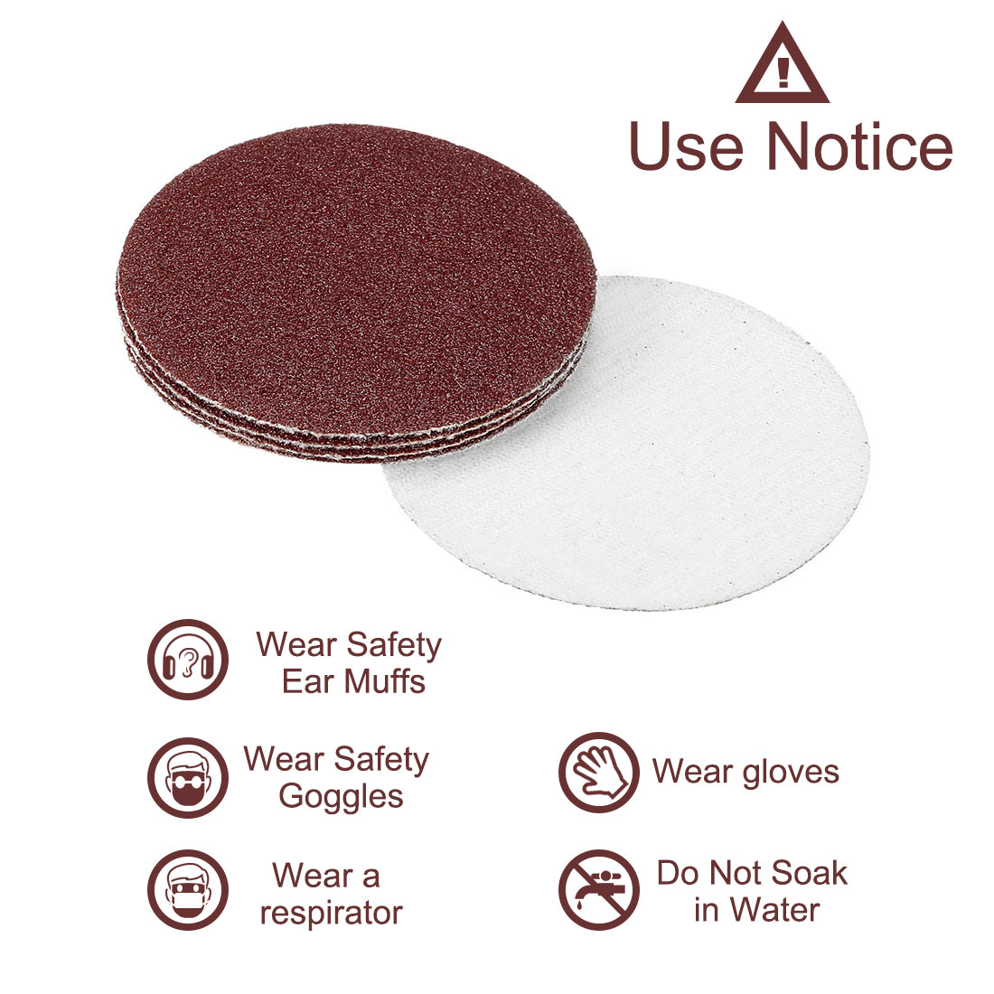 uxcell Uxcell 6-inch 240-Grits PSA Sanding Disc, Adhesive-Backed Sanding Sheets Aluminum Oxide Sandpaper for Random Orbital Sander 5pcs