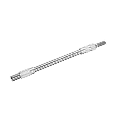 Harfington Uxcell Flexible Extension Screwdriver Bit Holder Magnetic Extention Hex Shaft Screw Drill Connection Tip ,11.8-inch Flex Shaft,1/4''-Hex Drill