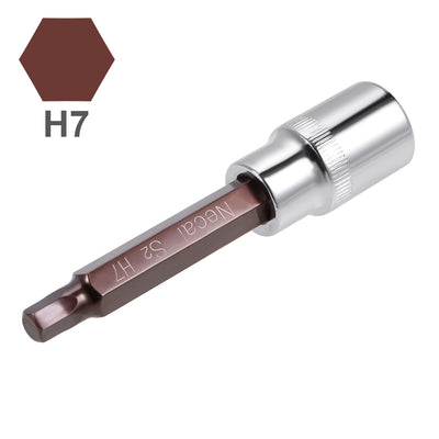 Harfington Uxcell Long Hex Bit Socket, Metric S2 & Cr-V Steel