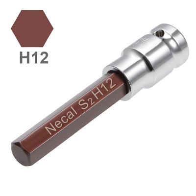 Harfington Uxcell Long Hex Bit Socket, Metric, S2 & Cr-V Steel