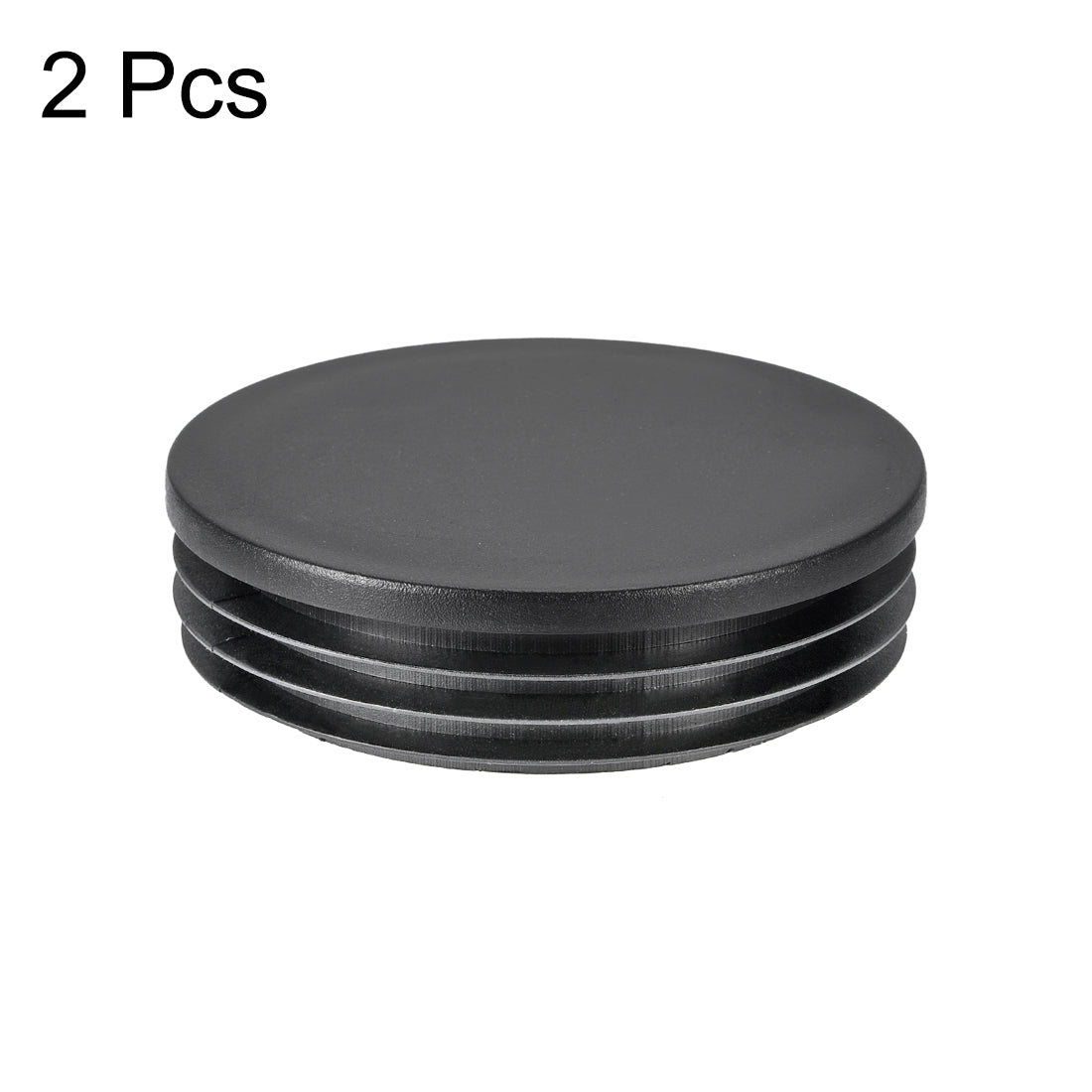 uxcell Uxcell 2pcs 90mm Dia Plastic Tubing Plug Round Post End Caps for Handrail Stair Newel Guardrail Tube Black