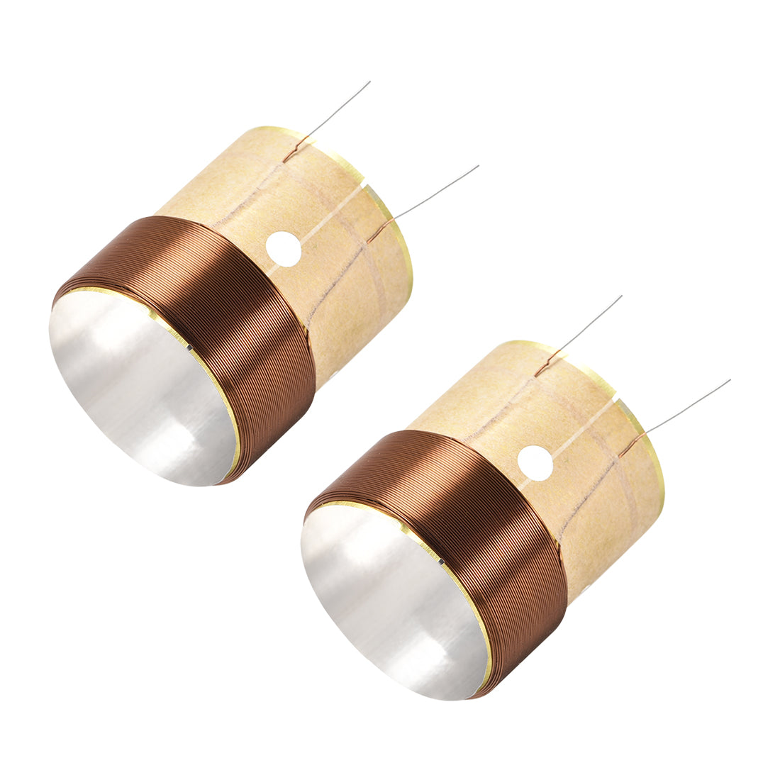 uxcell Uxcell 2pcs 25.5mm 1" Woofer Voice Coil 4 Layers Round Copper Wire Bass Speaker Audio Replacement