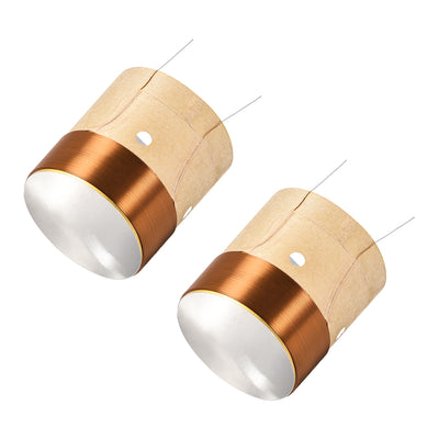 Harfington Uxcell 2pcs 35.5mm 1.5" Woofer Voice Coil 2 Layers Round Copper Wire Bass Speaker Audio Replacement
