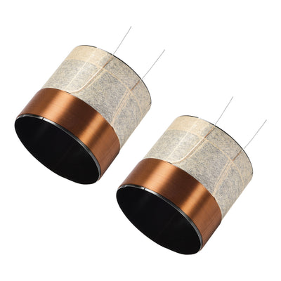 uxcell Uxcell 2pcs 51.5mm 2" Woofer Voice Coil 2 Layers Round Copper Wire for Bass Speaker Audio Repair