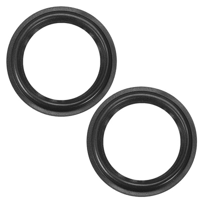 uxcell Uxcell 5"Inch Speaker Foam Edge Folding Ring  Horn Replacement Parts for Speaker Black  2 Pcs