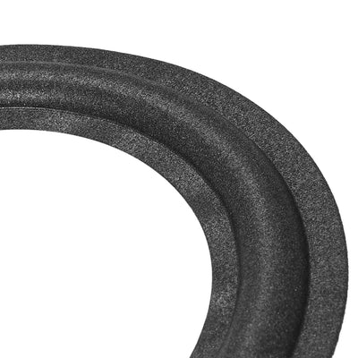 Harfington Uxcell 6 Inch Speaker Foam Edge Folding Ring  Horn Replacement Parts for Speaker Black 2pcs