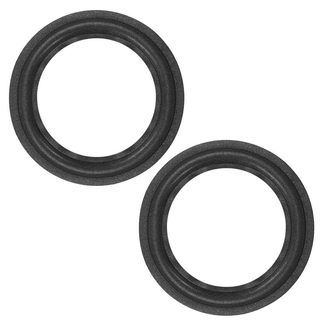 uxcell Uxcell 6 Inch Speaker Foam Edge Folding Ring  Horn Replacement Parts for Speaker Black 2pcs