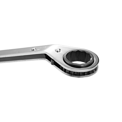 Harfington Uxcell Reversible Ratcheting Wrench, 1/4-inch x 5/16-inch Offset Double Box End, Cr-V