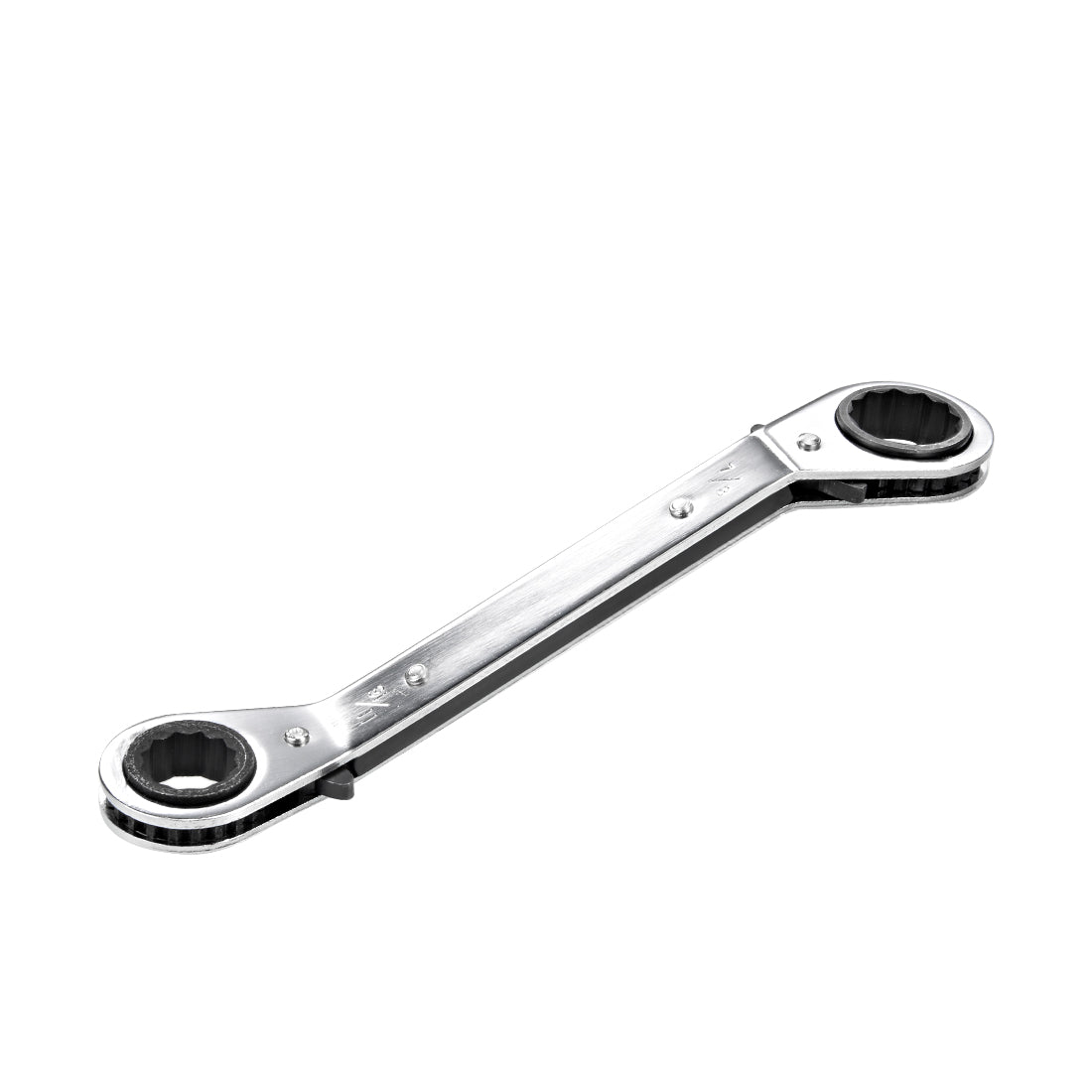 Uxcell Uxcell Reversible Ratcheting Wrench, 1/4-inch x 5/16-inch Offset Double Box End, Cr-V