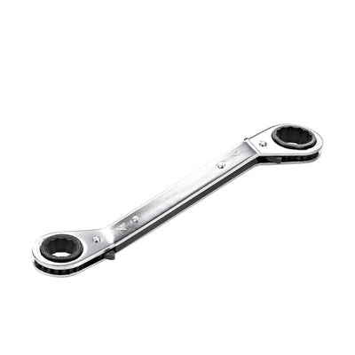 Harfington Uxcell Reversible Ratcheting Wrench, 1/4-inch x 5/16-inch Offset Double Box End, Cr-V