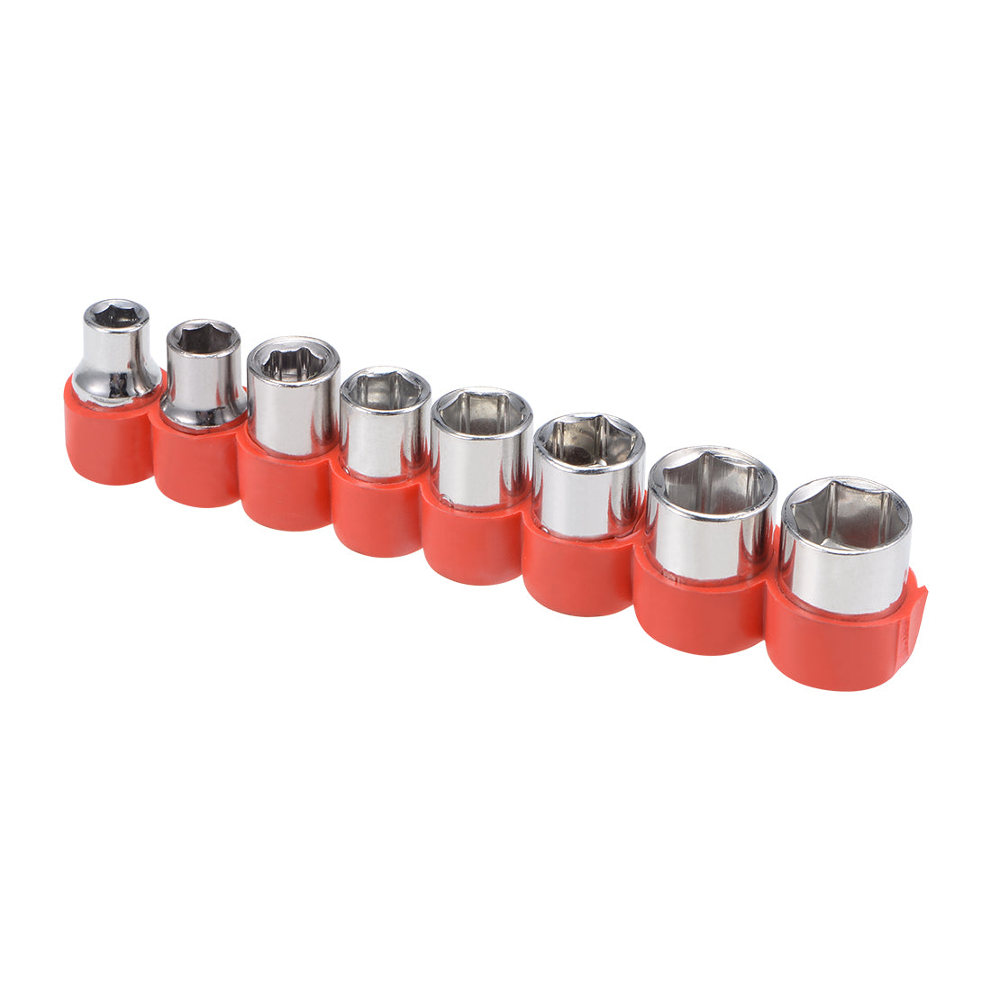 uxcell Uxcell 1/4-Inch Drive Hex Socket Set 5mm - 12mm Metric Cr-V, 1 Set