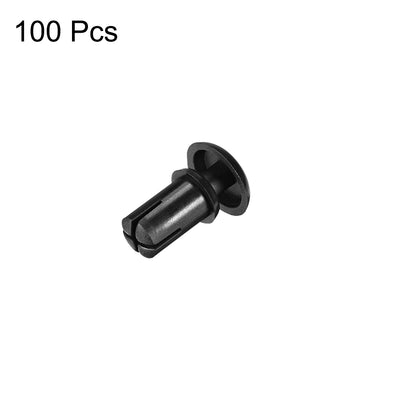 Harfington Uxcell Push Clips Rivets 3.5mm x 4.5mm PCB Circuit Panel Nylon Fasteners Black 100 Pcs
