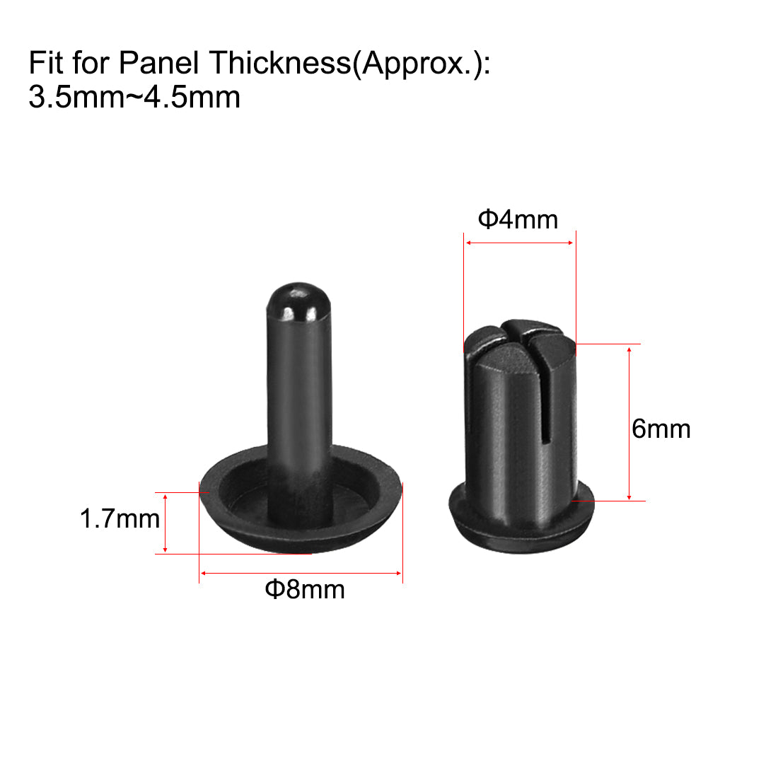 Push Clips Rivets PCB Circuit Panel Nylon Fasteners | Harfington