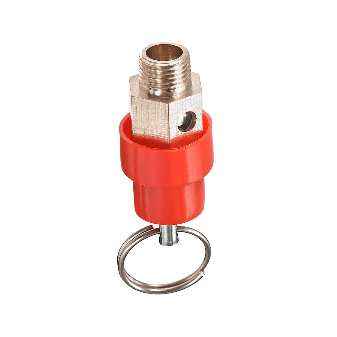 uxcell Uxcell Air Compressor Pressure Relief Valve Release G 1/8 Male Threaded 115 PSI Set Pressure Red Hat