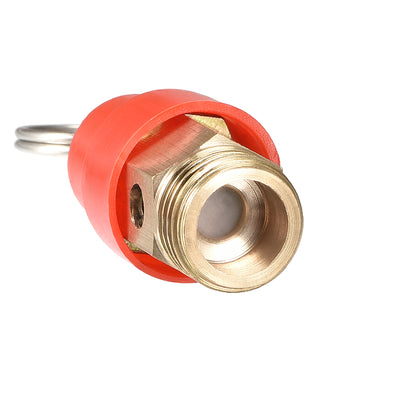 Harfington Uxcell Air Compressor Pressure Relief Valve Release G 1/4 Male Threaded 115 PSI Set Pressure Red Hat