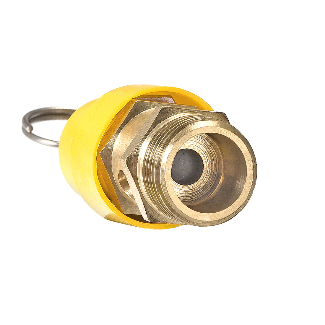 uxcell Uxcell Air Compressor Pressure Relief Valve Release G 3/8 Male Threaded 115 PSI Set Pressure Yellow Hat