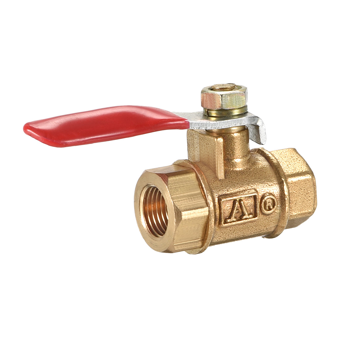 Uxcell Uxcell Brass Air Ball Valve Shut Off Switch G1/2 Female to Female Pipe Coupler