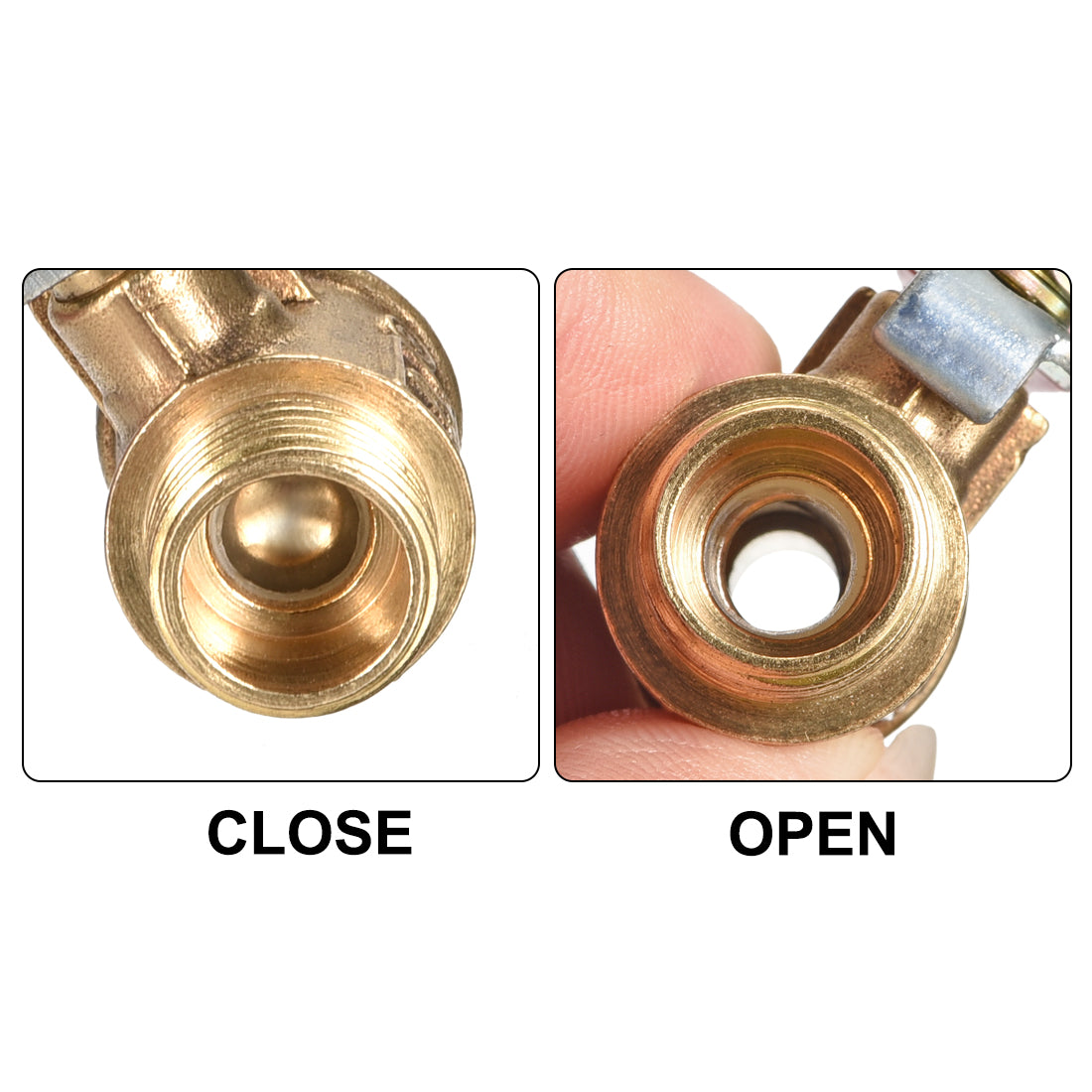 Uxcell Uxcell Brass Air Ball Valve Shut Off Switch G1/2 Male to 5/16" Hose Barb 4Pcs
