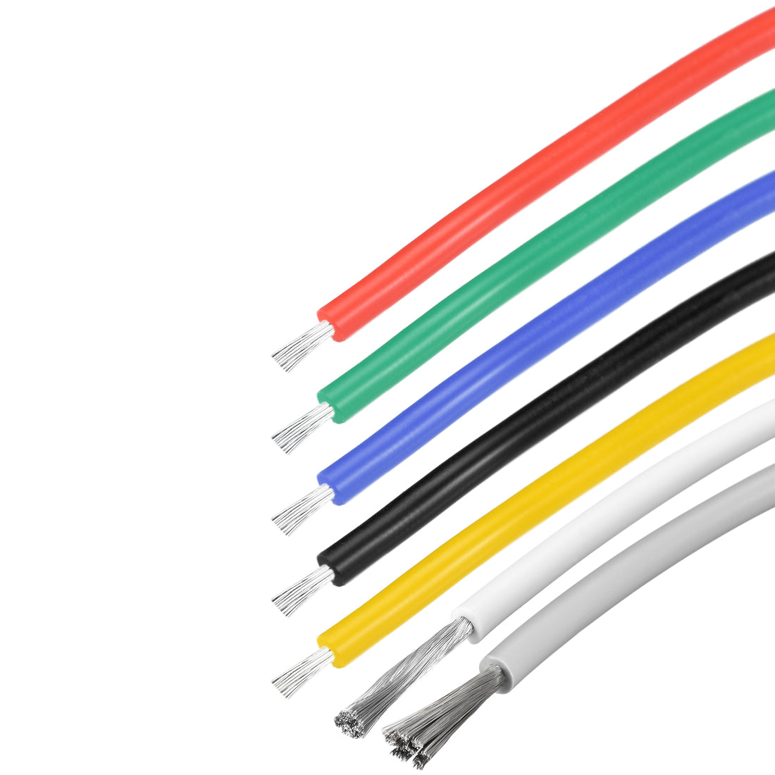 uxcell Uxcell Silicone Wire 14 AWG Electric Wire Stranded Copper Wire 3 ft 7 Colors