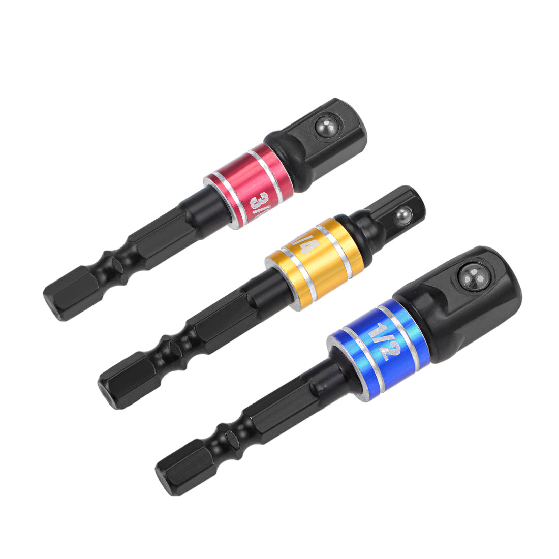 Uxcell Driver Extension Impact Grade Socket Adapter Set, Hex Shank Bit ...