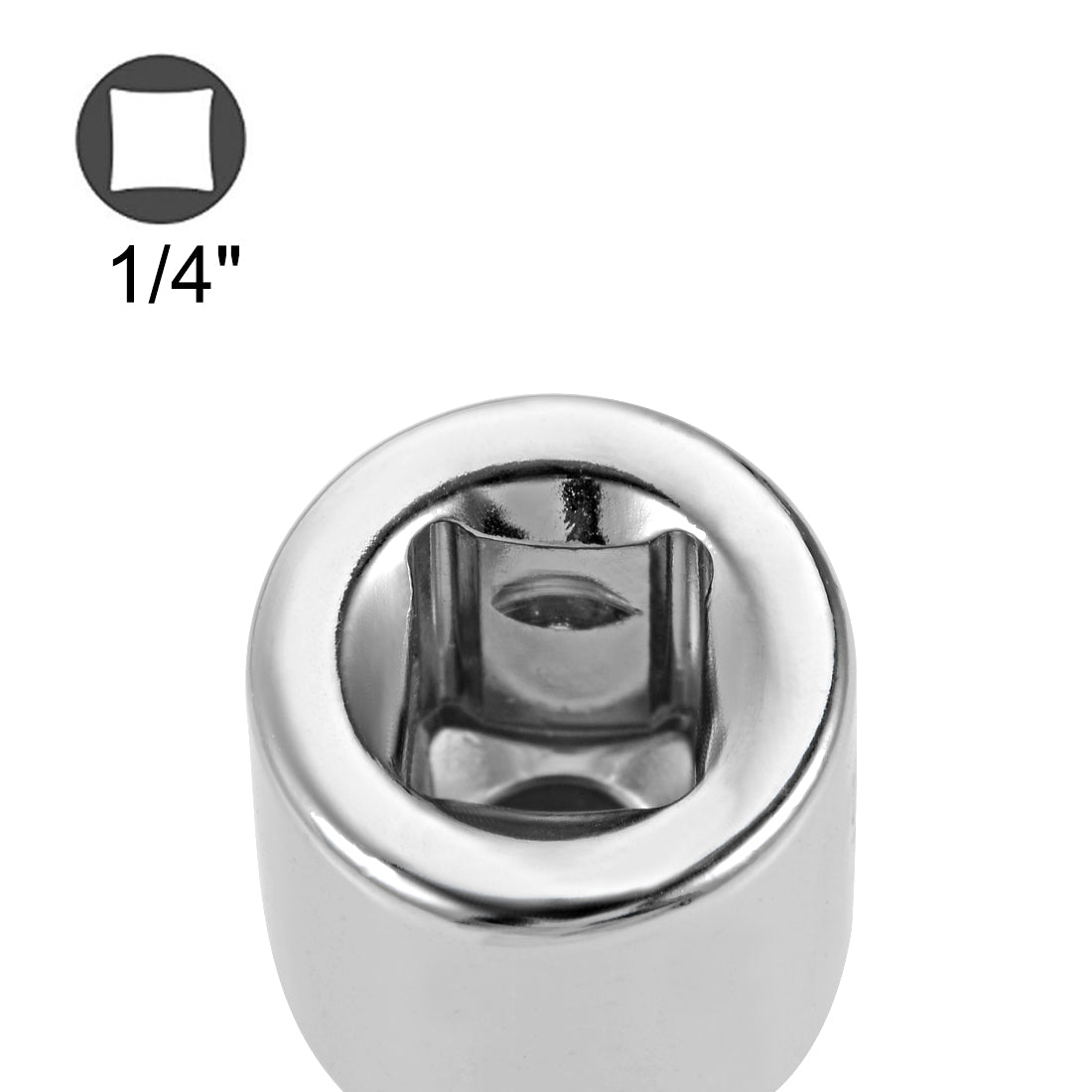 uxcell Uxcell 1/4 Inch Drive (F) x 3/8 Inch (M) Socket Adapter, Female to Male, Cr-V (Silver)