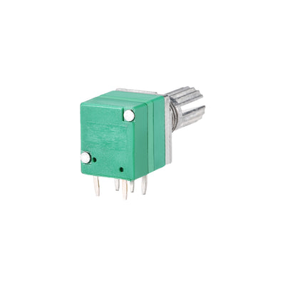 Harfington Uxcell Potentiometer With Switch  B20K Ohm Variable Resistors Single Turn Rotary Carbon Film Taper RV097NS 10pcs