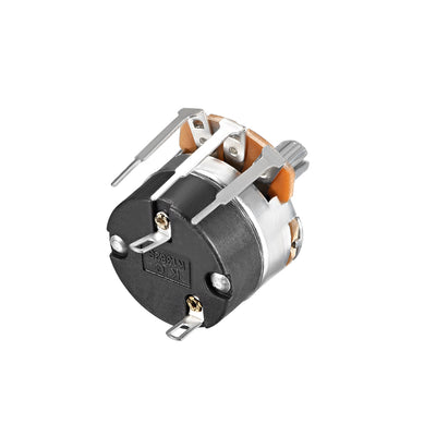 Harfington Uxcell WH138 Potentiometer with Switch 5K Ohm Variable Resistors Single Turn Rotary Carbon Film Taper 2pcs