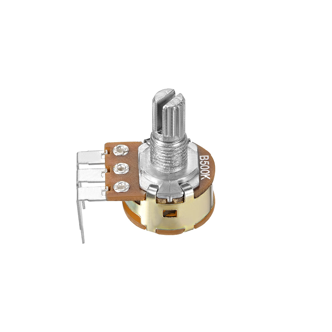 uxcell Uxcell WH148 Potentiometer with Switch 500K Ohm Variable Resistors Single Turn Rotary Carbon Film Taper 5pcs