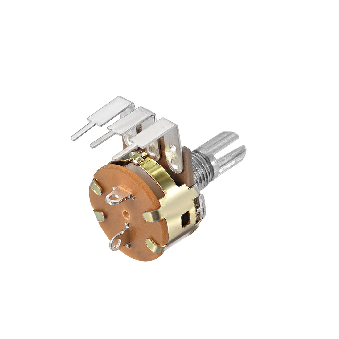 uxcell Uxcell WH148 Potentiometer with Switch 500K Ohm Variable Resistors Single Turn Rotary Carbon Film Taper 5pcs