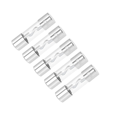 Harfington Uxcell Cartridge Fuses 100A DC12V 10x38mm Fast Blow Amplifier Glass 5pc